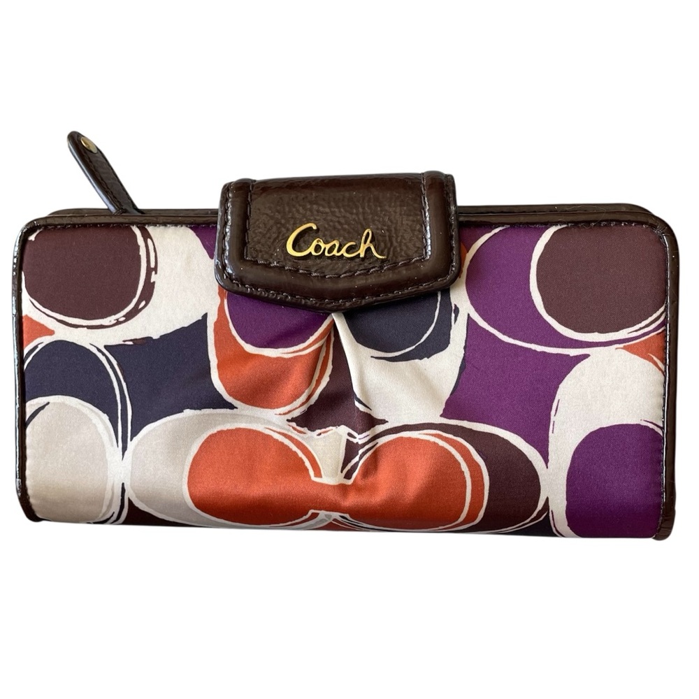 Coach Ashley Scarf Print Envelop Wallet
